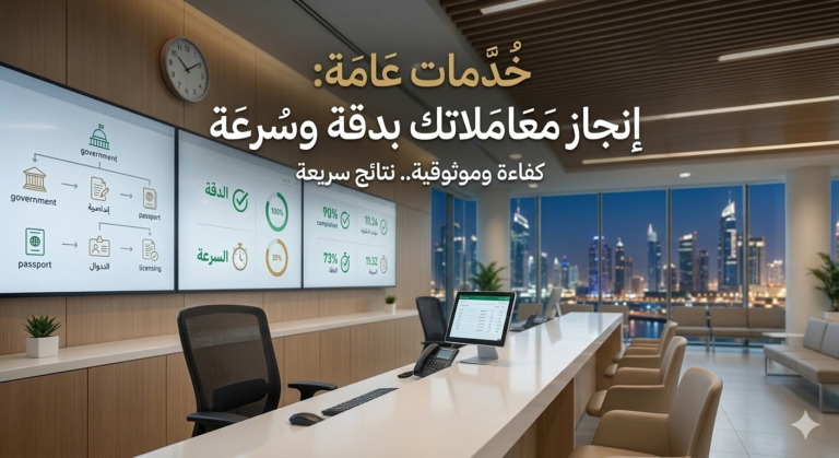 مكتب خدمات عامة | إنجاز معاملاتك بدقة وسرعة