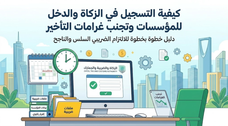 كيفية التسجيل في الزكاة والدخل للمؤسسات وتجنب غرامات التأخير